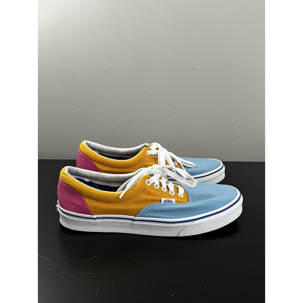 Vans‎ Mens Size 10.5 Tri-Color Lace Up Skateboarding Athletic Bright Color Shoes